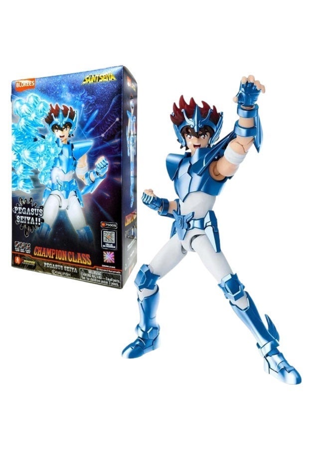 BLOKEES Saint Seiya Pegasus Seiya Building Figure – Champion Class Model Kit | Collectible Anime Action Toy | Genuine Licensed Saint Seiya Figure | Fun Gift for Kids Boys UAE - Image 3